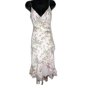 Nicole Miller Silk Floral NWT Cut Slip Dress 6 Cottagecore Garden Party Feminine